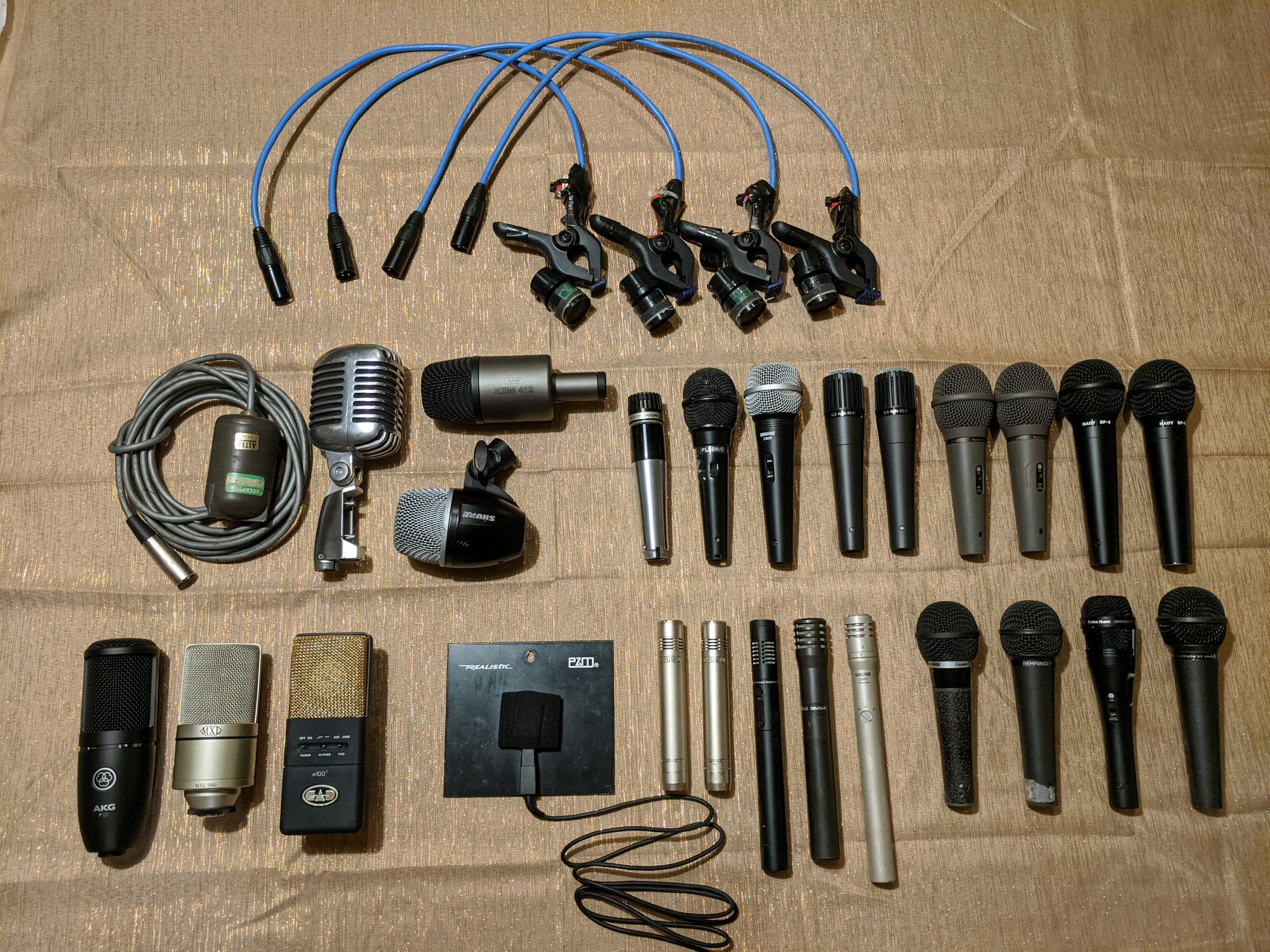 collection of microphones